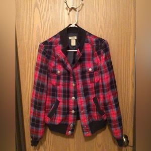 Arizona Plaid zip up with pockets size XL/XG